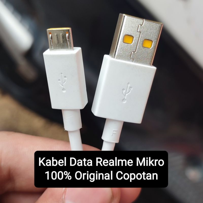 Kabel Data Realme Mikro ( Oren )100% Original Copotan