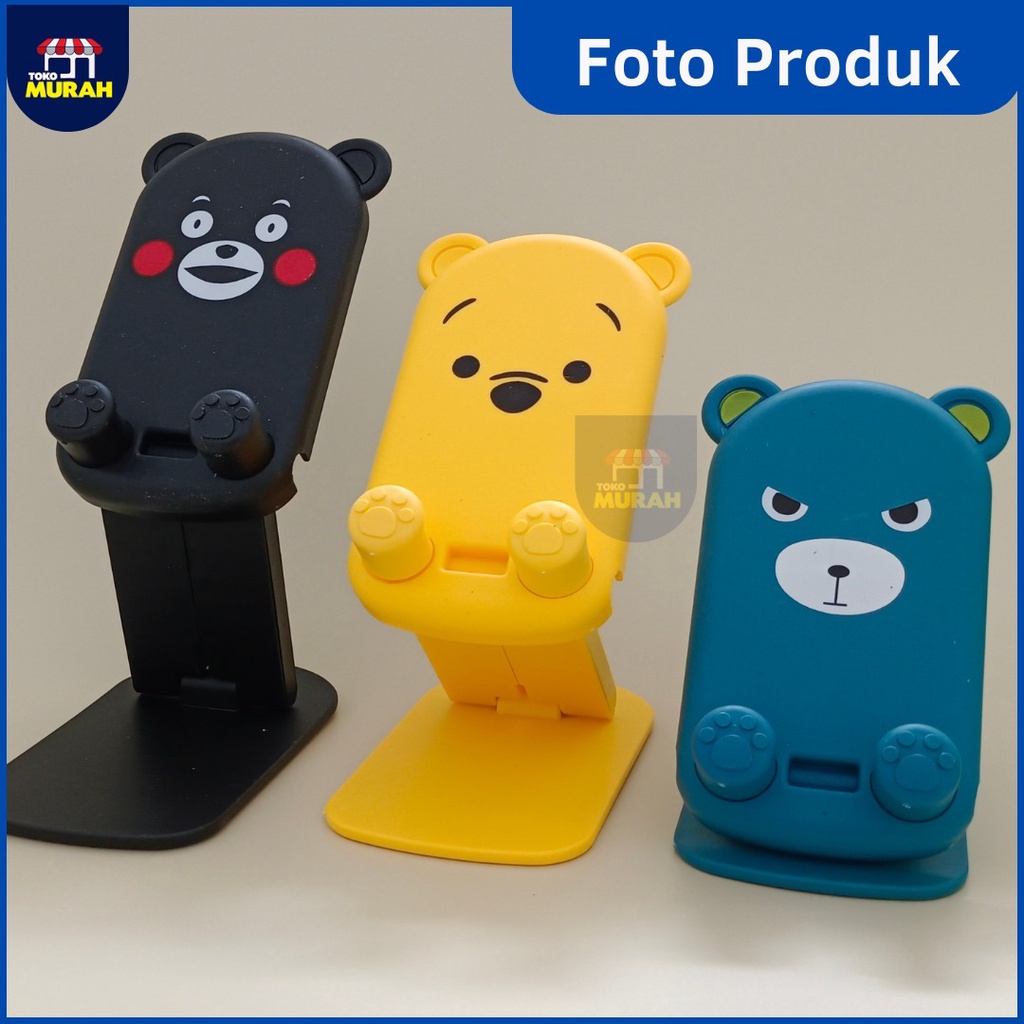 Holder Hp Lipat Motif Animal Stand Hp Lipat Portable Karakter Lucu Tablet Ipad Universal Stand Holder Handphone Stand Holder Phone Imut