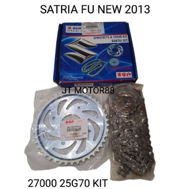 CHAIN KIT GEAR SET KOMPLIT SATRIA FU 150 NEW 2013 ORIGINAL