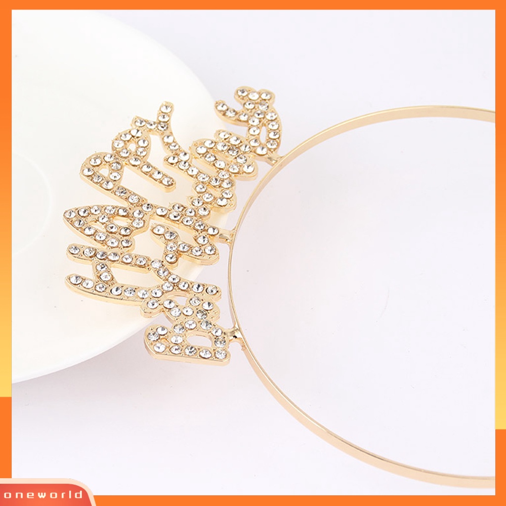 |Onewo Dress Mini Lengan Pendek Untuk Wanita| Bando Mahkota Aksen Glitter Bahan Alloy Anti Karat Tahan Lama Untuk Anak Perempuan