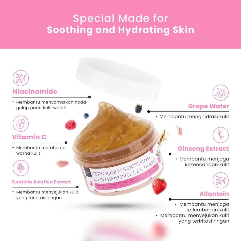 Scarlett Whitening Herbalism Mugwort Mask &amp; Seriously Soothing &amp; Hydrating Gel Mask MASKER GEL SCARLETT | SCARLETT GEL MASK