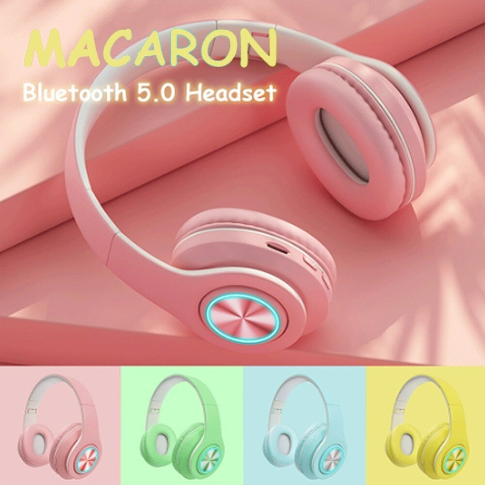 Avvic B39 Wireless Headset LED Headphone HiFi Bass Music Bluetooth 5.3 With Mikrofon Laptop Computer