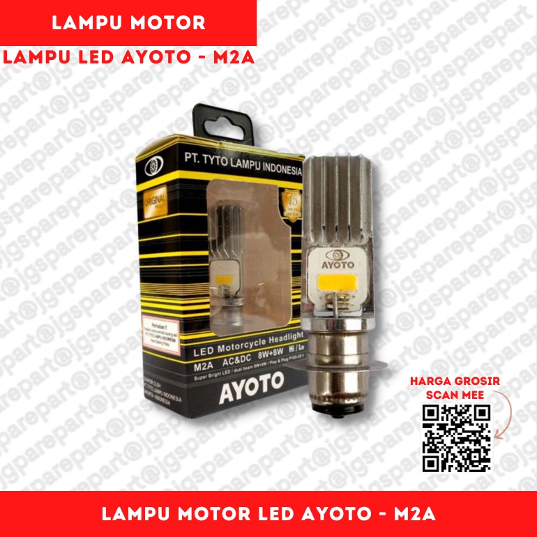 LAMPU LED motor AYOTO M2A H6 AC/DC BEBEK/MATIC / DOP K1 AYOTO M2A H6