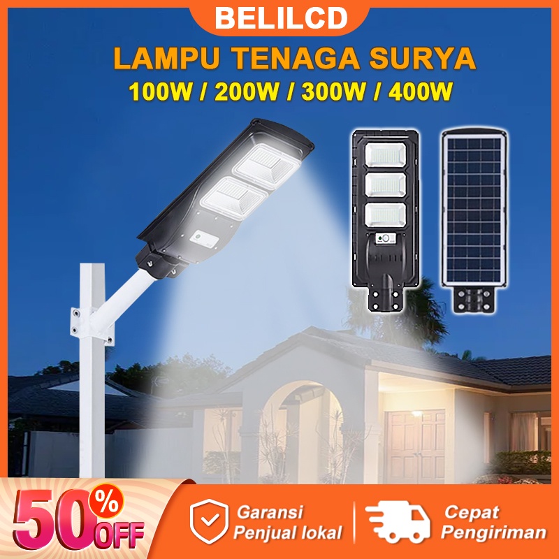 Lampu Jalan Tenaga Surya LED Solar Street Lights Pju Solar Cell Panel Surya Outdoor Wall Lights Waterproof Motion Sensor Security Lighting for Garden Patio Path Yard