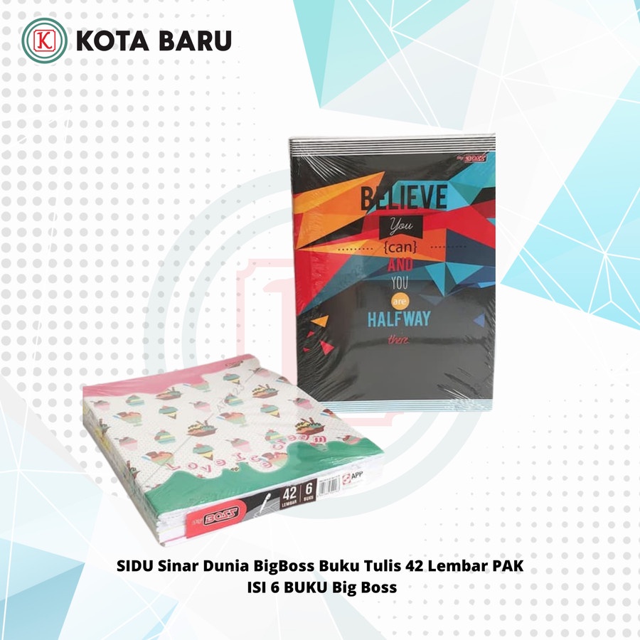 

SIDU Sinar Dunia BigBoss Buku Tulis 42 Lembar PAK ISI 6 BUKU Big Boss