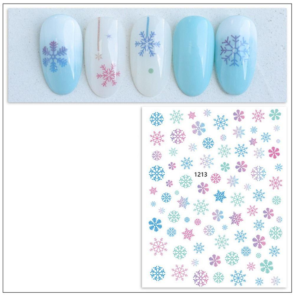 Mxbeauty Natal Nail Art Stiker DIY Desain Kuku Kartun Salon Kuku Santa Claus Xmas Pohon Manicuring Foils