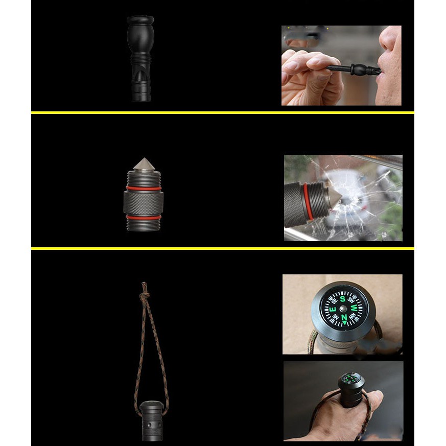 AKN88 - Portable Multi-function Hiking Camping Outdoor Walking-Trekking Stick