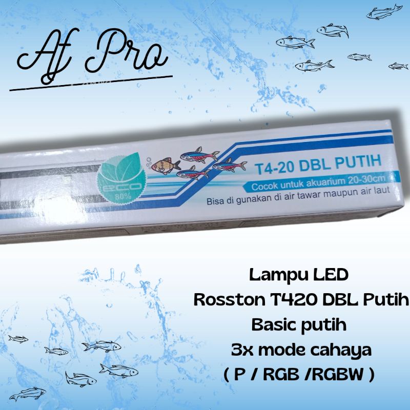 Lampu Celup Aquarium ROSSTON T420 DBL PUTIH 3X GANTI WARNA