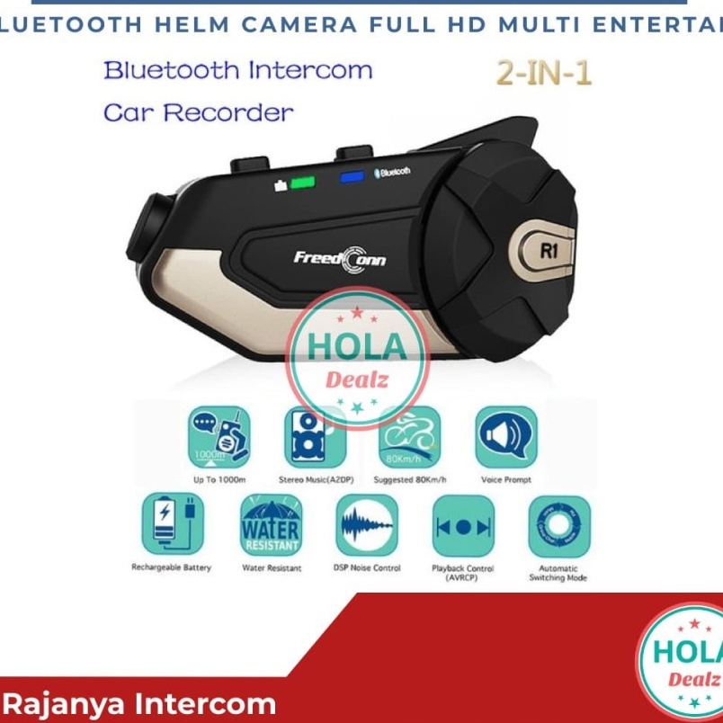 FREEDCONN R1 BLUETOOTH HELM WIFI INTERCOM CAMERA 1080P HD VS MAXTO M3 SOOYI S3 PLUS R1 PLUS ORIGINAL