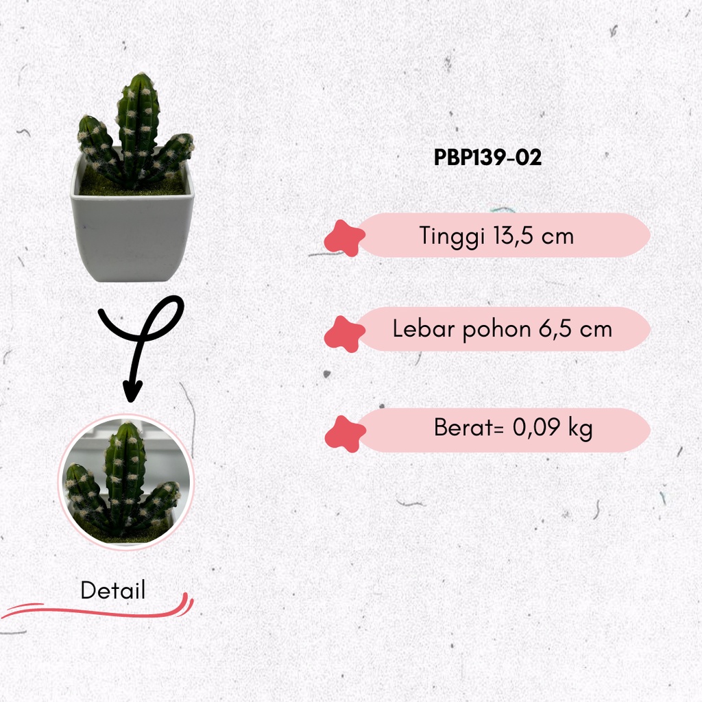 Tanaman Pohon Kaktus Mini Hias Dekorasi Rumah Cantik Artificial Tanaman Hias Kaktus Pajangan Ruangan PBP139