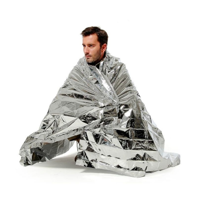 Emergency blancket thermal foil outdoor