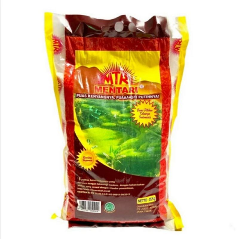 

BERAS MENTARI 5 KG ASLI PABRIK 100% / BERAS MTR 5 KG / BERAS MENTARI ASLI KEMASAN 5 KG