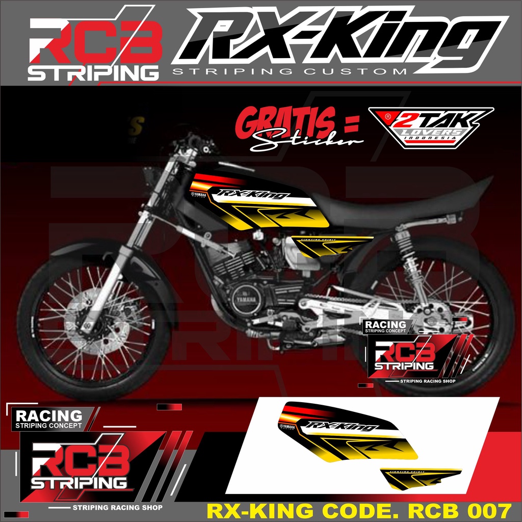 STRIPING VARIASI YAMAHA RX - KING  STIKER MOTOR KING - RCB 007