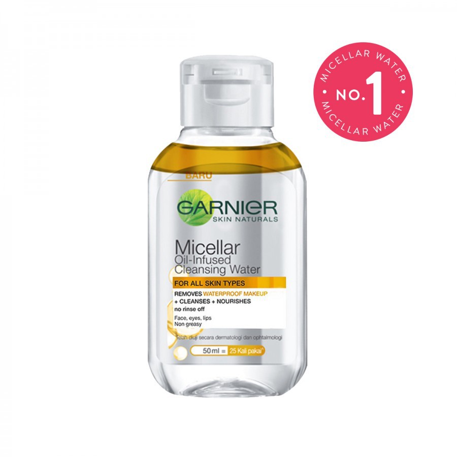 (HADIAH) GARNIER MICELLAR WATER OIL INFUSED CLEANSING WATER 50 ML @MJ