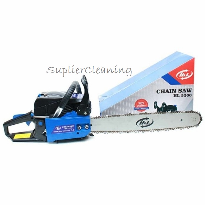 Chain Saw Machine 20inch HL5200 - Mesin Gergaji Potong Kayu Pohon 2Tak