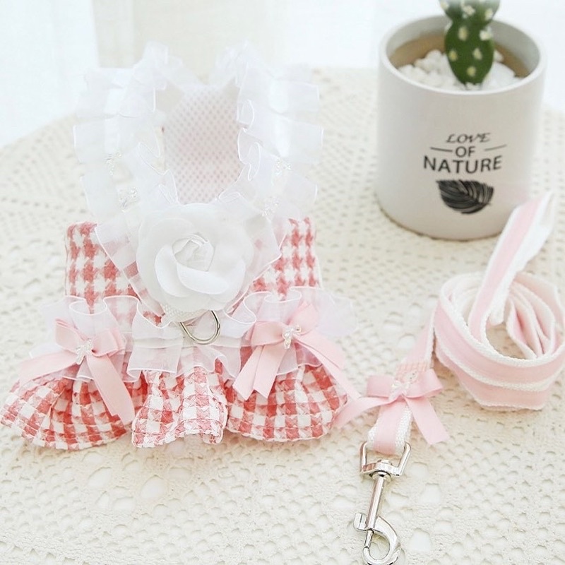 Pinke premium coco pawnel harness set