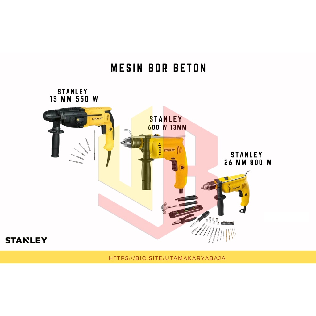 MESIN BOR BETON  STANLEY ORIGINAL
