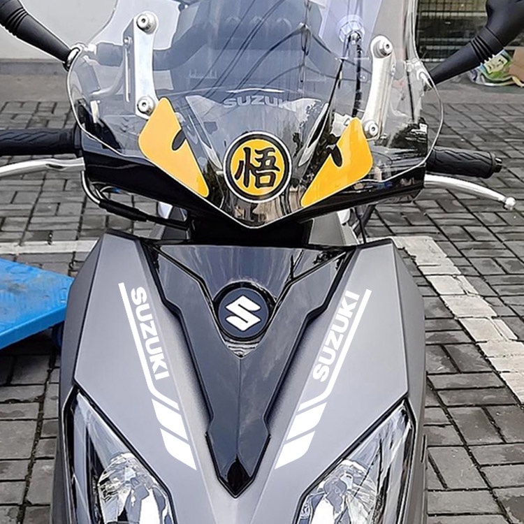 SUZUKI Stiker Logo Emblem Reflektif Kepala Skuter Sepeda Motor Decal Untuk Suzuki UY125