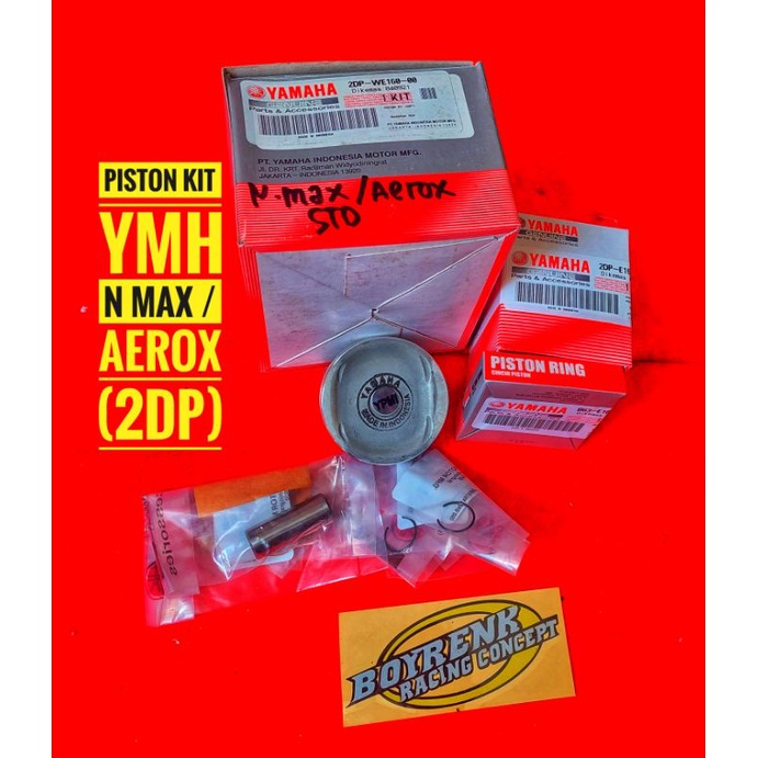 PISTON SEHER SEKER KIT 2DP YMH AEROX /N MAX STD ORIGINAL ORI ASLI YMH YGP-BOYRENK RACING