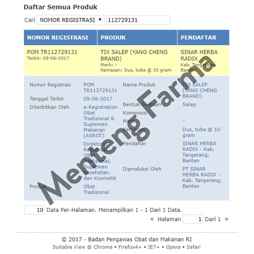 Tix Salep (Pi Kang Shuang) - Salep Penghilang Rasa Gatal dan Alergi