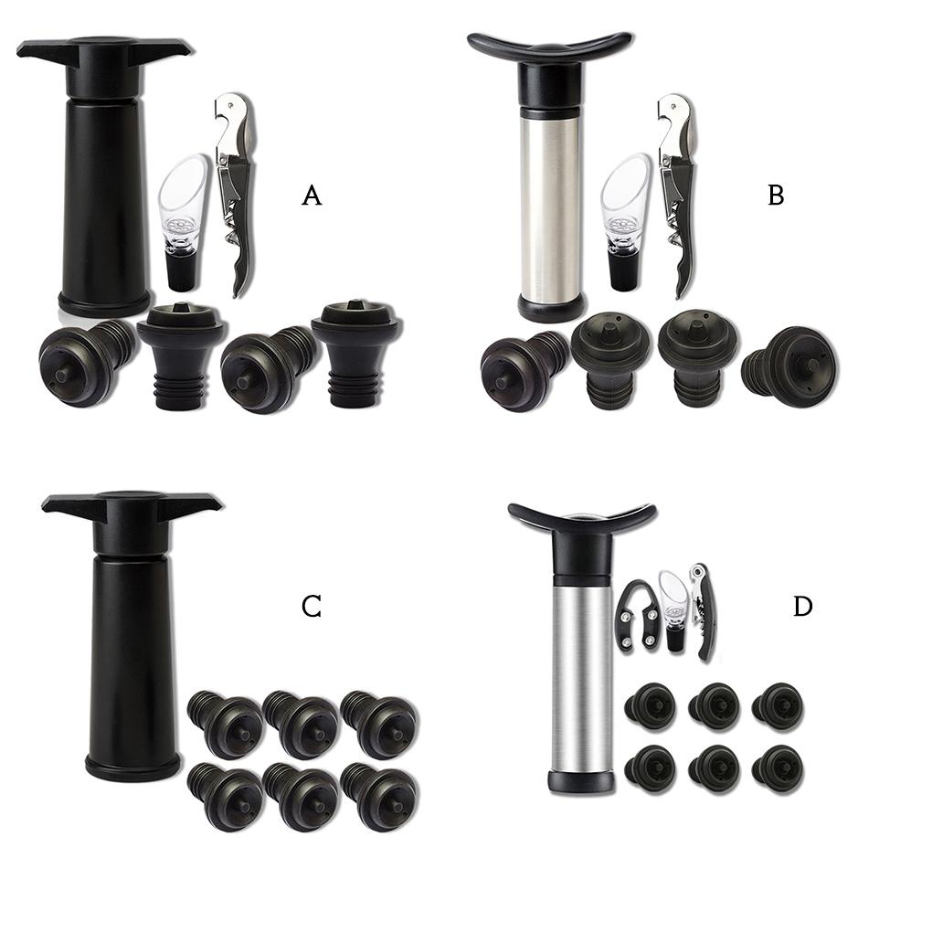 Vacuum Sparkling Wine Bottle Stopper Stainless Steel Pompa Botol Kecil Cork Sealer Saver Keeper Bar Kulkas Kitchen Man