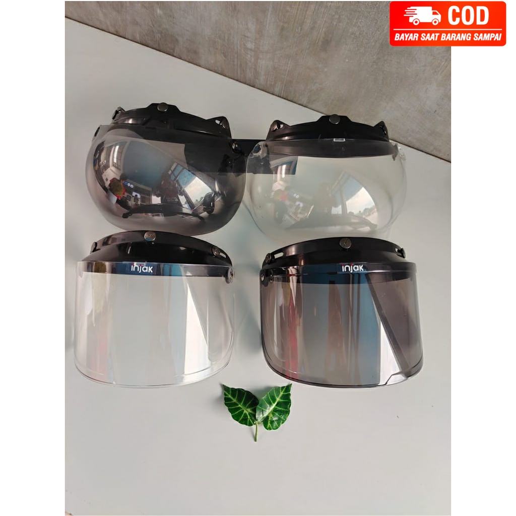 Kaca Helm injak Ori Flat Datar Cembung Bogo