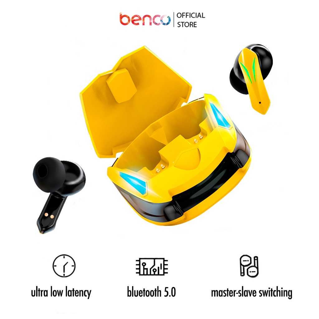 BENCO TWS Gaming Musik Low Latency Earbud Waterproof Mic internal KS25
