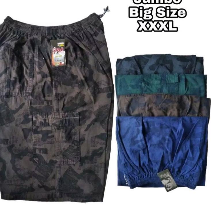 celana pendek kain tebal size dewas XL/Jumbo big size XXXL pria dewasa motif doreng  US ARMY ‑ KPH.18Oc22ᵂ