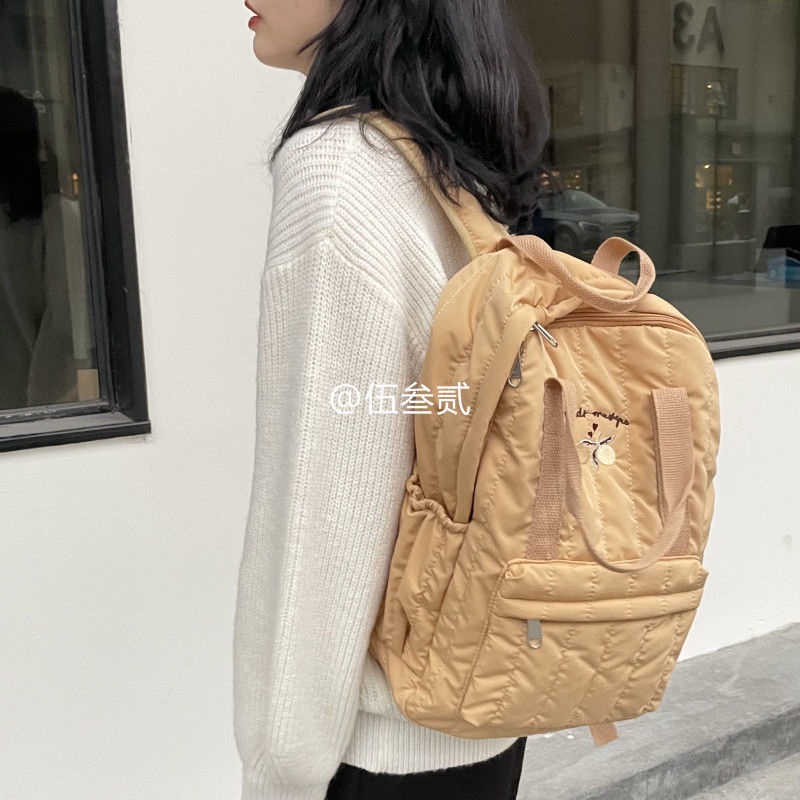 ransel mini murah tas ransel sekolah wanita korea tas ransel sekolah cewek ☃Sera Sera diimpor disesuaikan niche tas sekolah bordir ceri lembut fufu siswa ransel gadis ransel harian