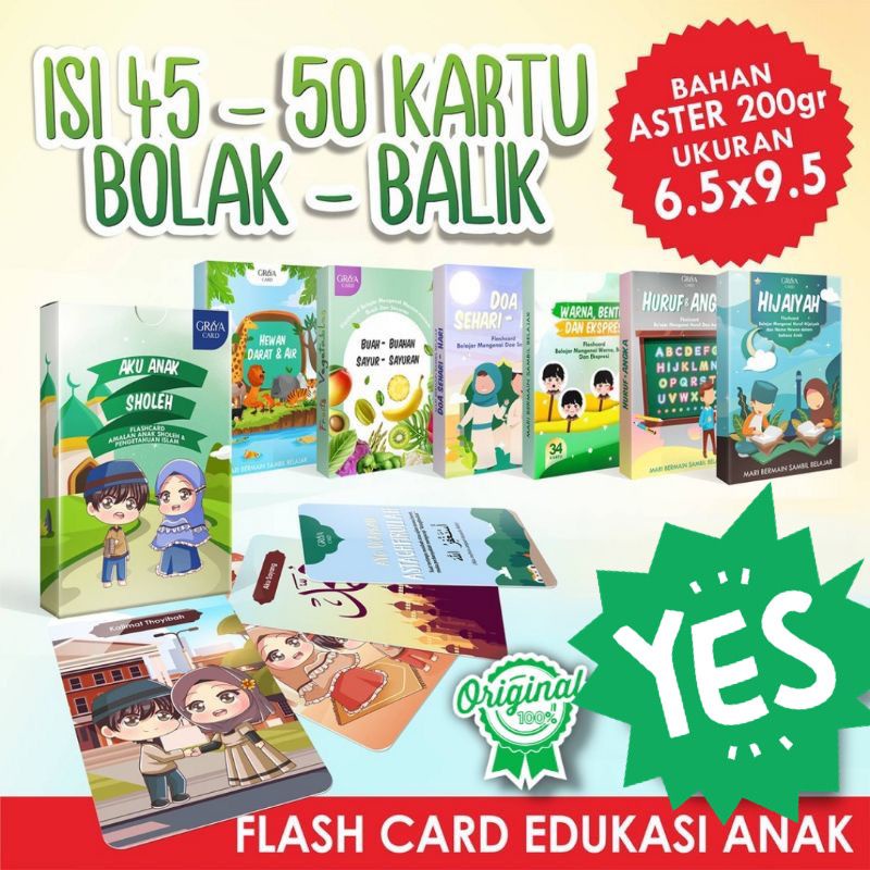 Flashcard Flash Card | Kartu Edukasi Kartu Belajar Kartu Bermain Kartu Pintar | Mainan Edukasi Anak