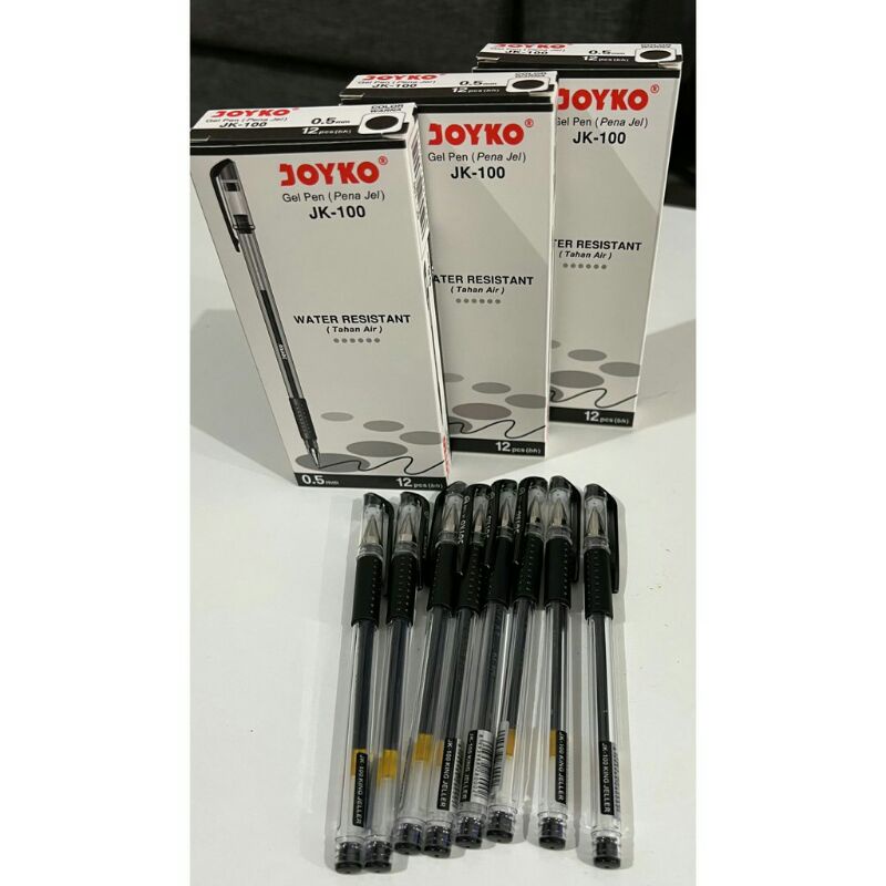

GEL PEN / PENA JEL JOYKO HITAM / JK - 100 (PCS)