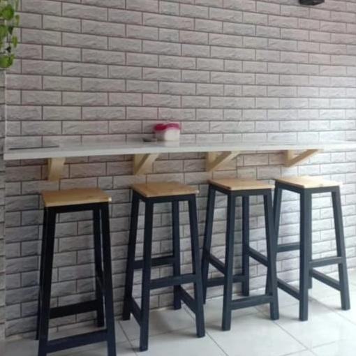 Kursi Bar Kayu / Kursi Bar Kayu Jati / Bangku Bar Tinggi Murah