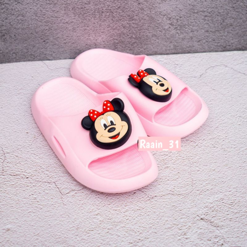 Sandal anak Mickey mouse Sandal import anak Selop anak karakter disney Sendal anti slip anak perempuan