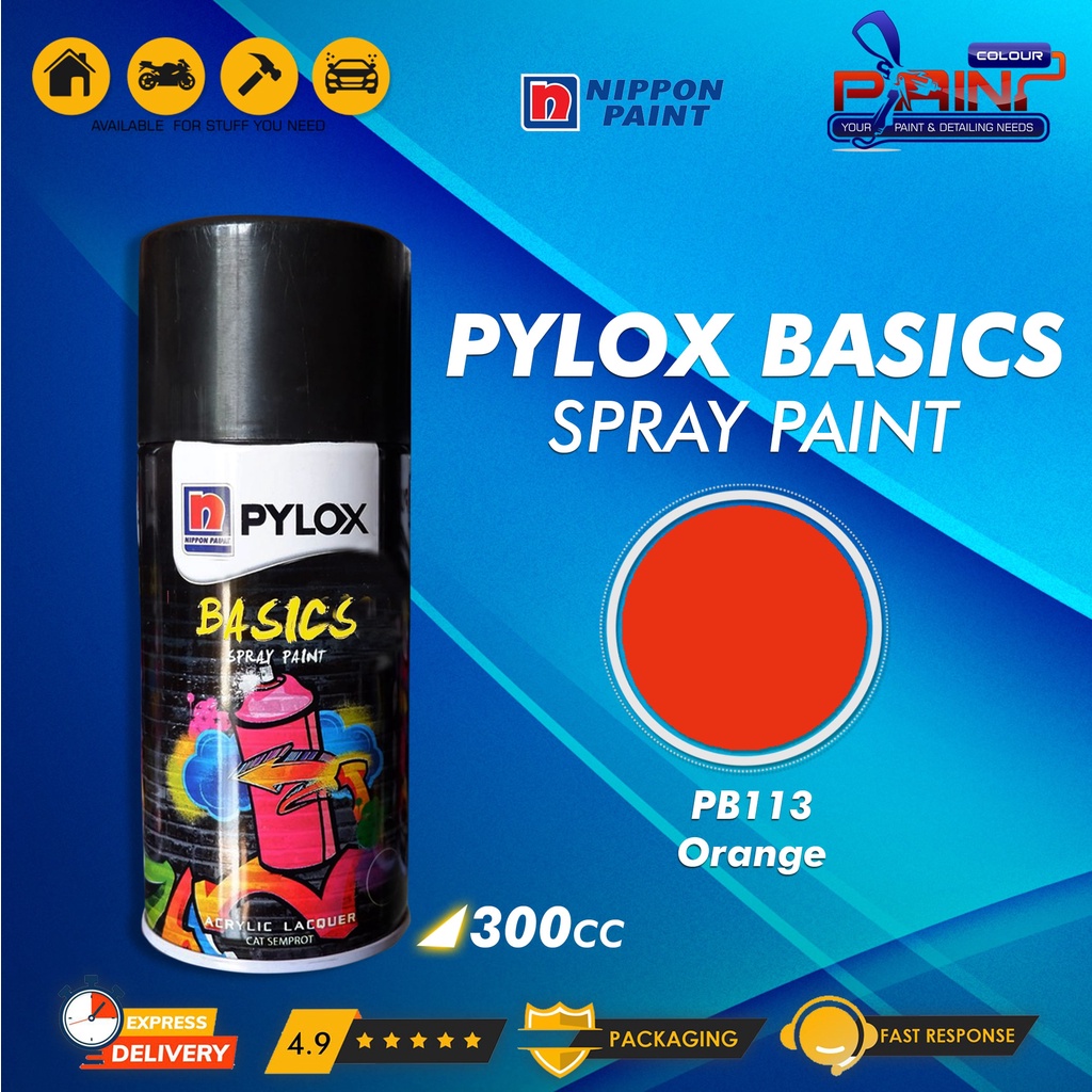 Cat Semprot Nippon Paint PYLOX BASICS 300cc - PB113 Orange