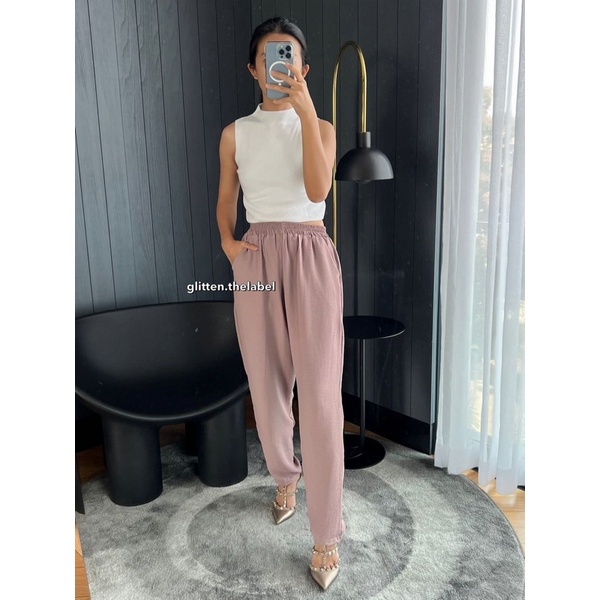 Premium Crinkle Pencil Pants / Celana Panjang Pensil Crinkle Airflow / Kemeja Crinkle Airflow Premium blouse / Atasan bawahan wanita crinkle hijab  / celana panjang pensil bahan crinkle / crinkle pencil pants / crinkle blouse kemeja / SET atasan bawahan