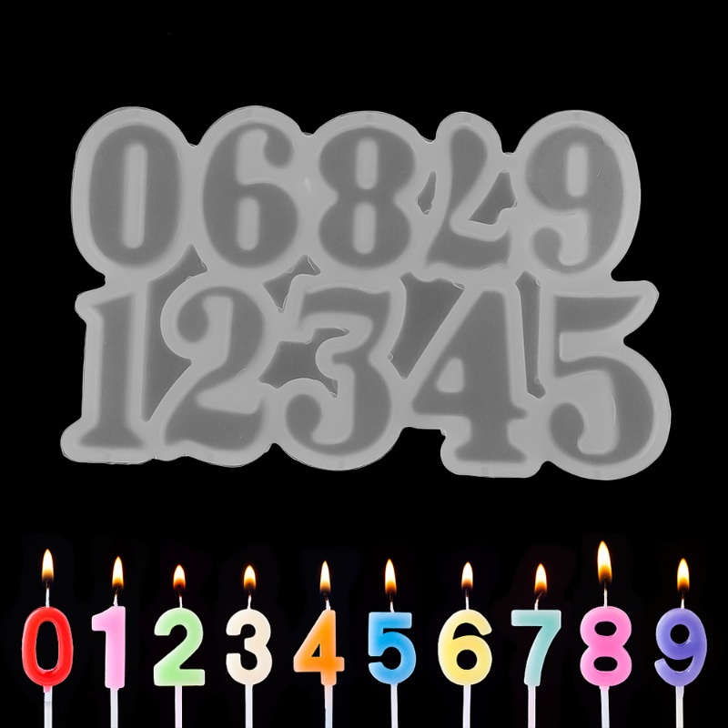 Cetakan Permen Lolipop / Cokelat Bentuk Digital Bahan Silikon Transparan Untuk Dekorasi Kue Ulang Tahun