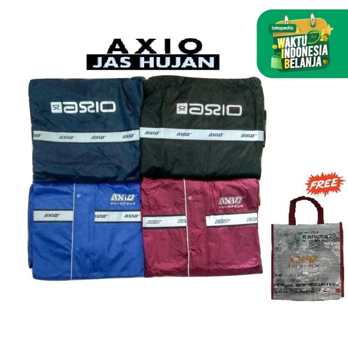 JAS HUJAN AXIO JAKET HUJAN AXIO ORIGINAL FREE TOTEBAG AXIO PRIA WANITA