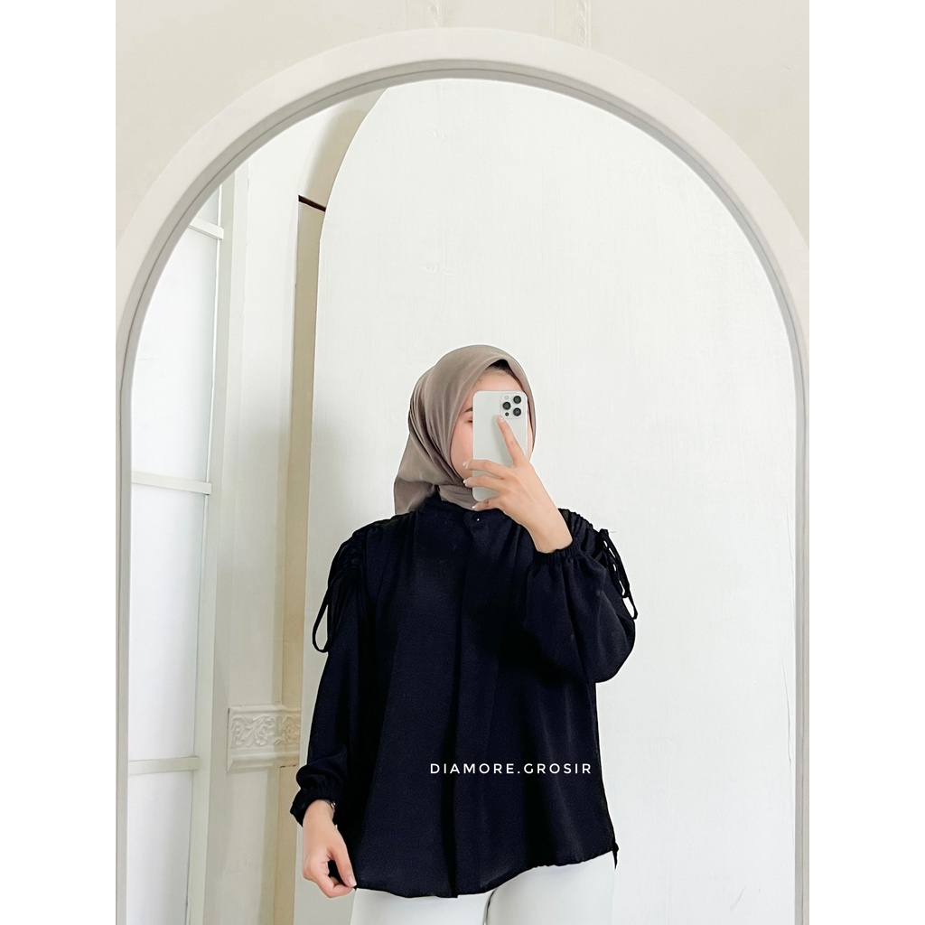 ZASKIYA - SANI YEMI OUTFIT TOP XXL / MELVIN KEMEJA SERUT / GAVI BLOUSE KEMEJA TALI SERUT WANITA / HEKSA BLOUSE WANITA