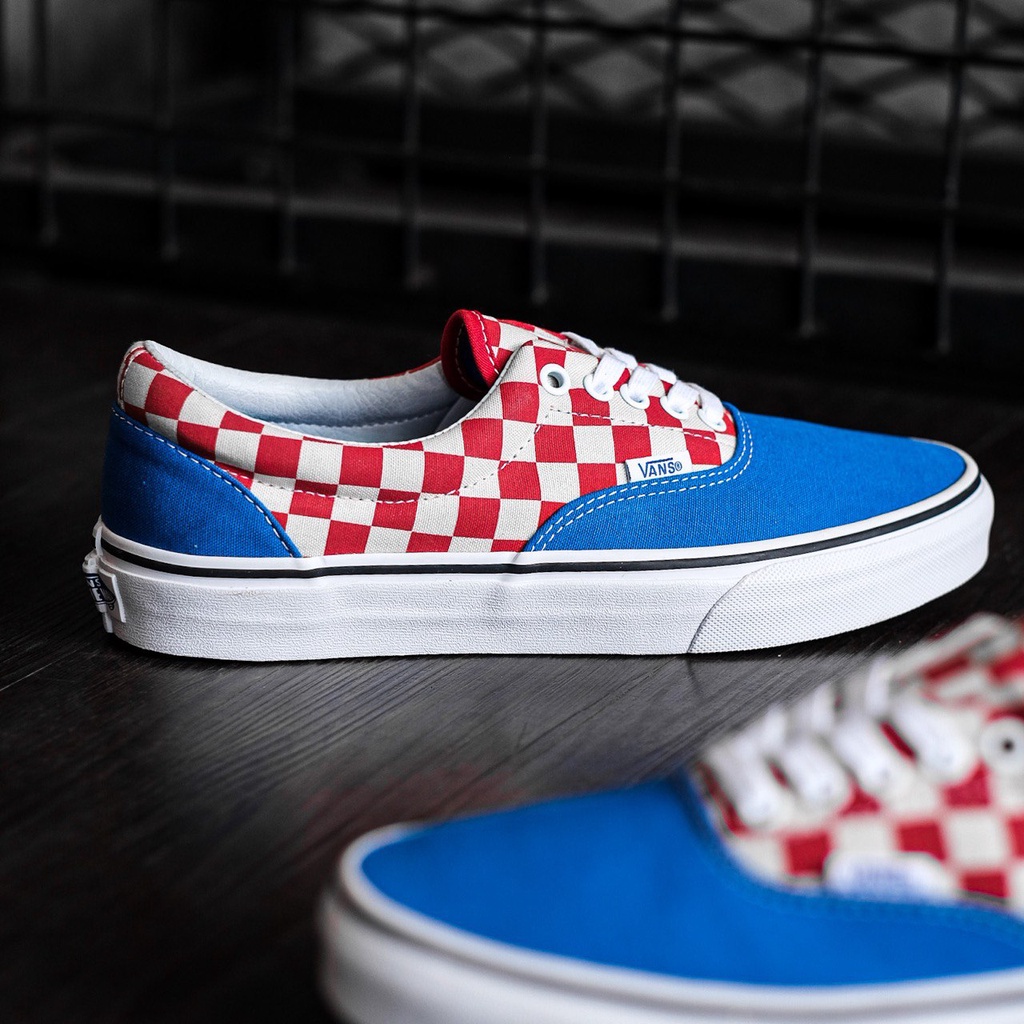 VANS ERA TWO TONE CHECKERBOARD IMPERIAL BLUE/TRUE WHITE ORIGINAL 100%