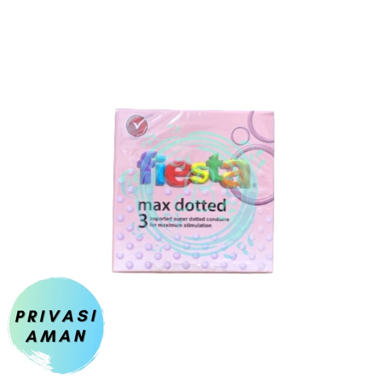 Kondom Fiesta Max Dotted 3 Pcs Alat Kontrasepsi Fiesta Tesktur Bintil Berbintik Dot 3s