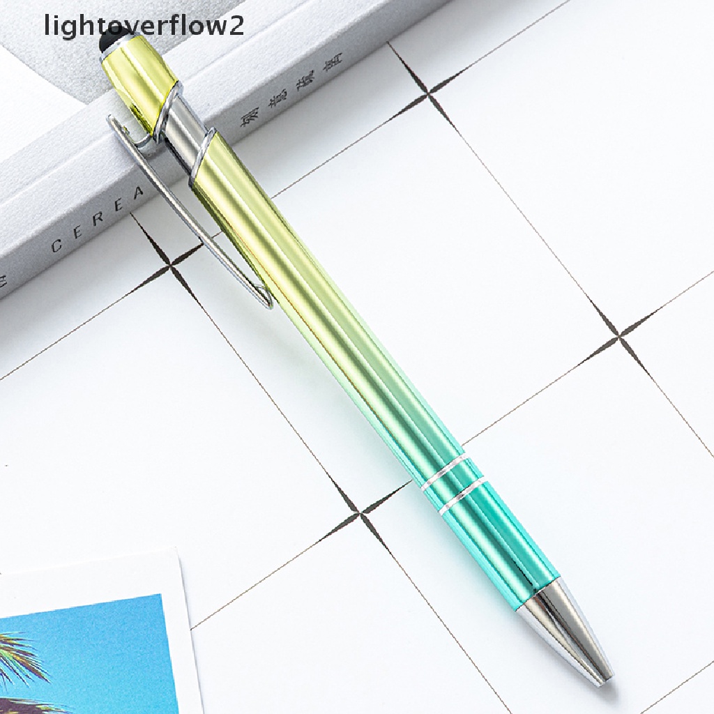 (lightoverflow2) 1pc Bolpen Metal Multi Warna Kualitas Tinggi Untuk Stationery Sekolah / Kantor