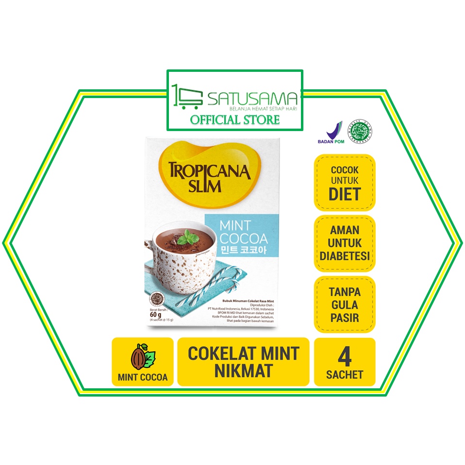 

Tropicana Slim Mint Cocoa - Minuman Cokelat Mint Tanpa Gula Pasir