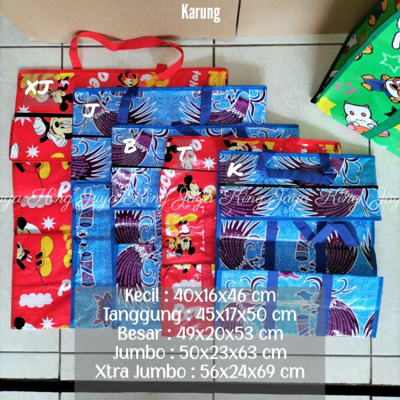 Tas Karung Jumbo Murah Laundry Bag Penyimpanan Multifungsi Totebag Bedcover Baju Mainan