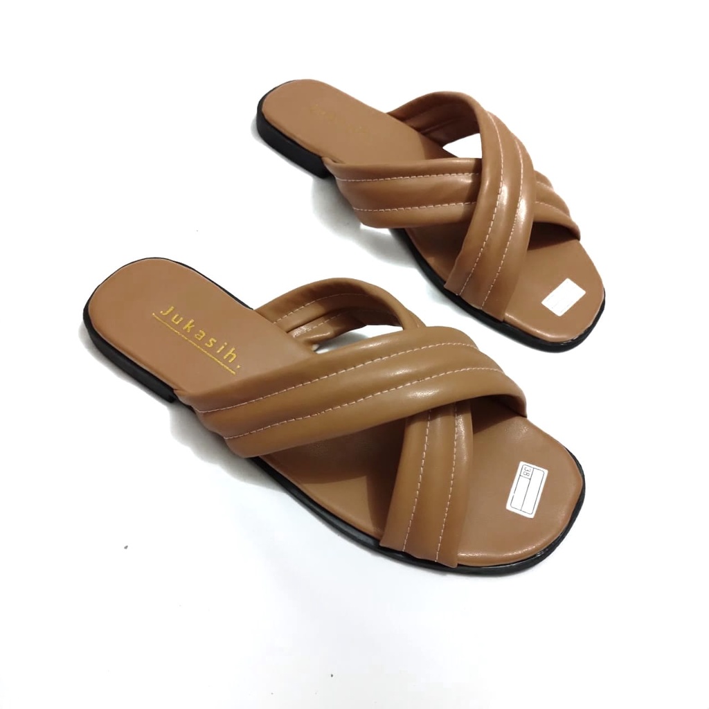 Sandal WANITA teplek silang