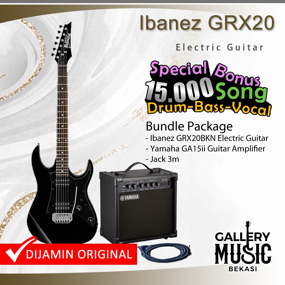 Ibanez GRX 20 Gitar Elektrik Bundle Ampli Original/ GRX20 - GA15II