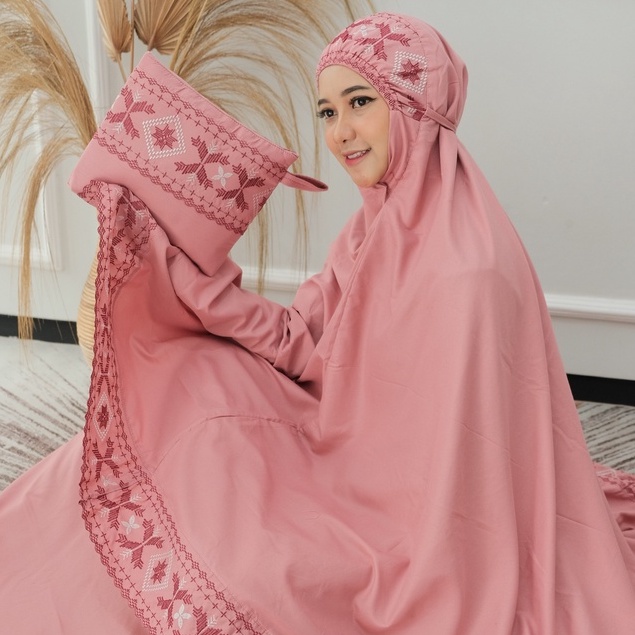 Mukena Dewasa Khadijah Bordir Motif SONGKET Premium Super Jumbo Putri Dania