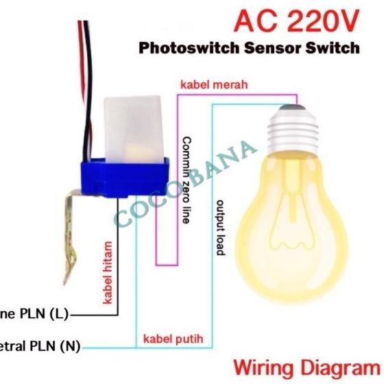 tnT Automatic Day Light Switch Sensor Cahaya Lampu Otomatis AS - 10 AC - 220V ✣ ☊