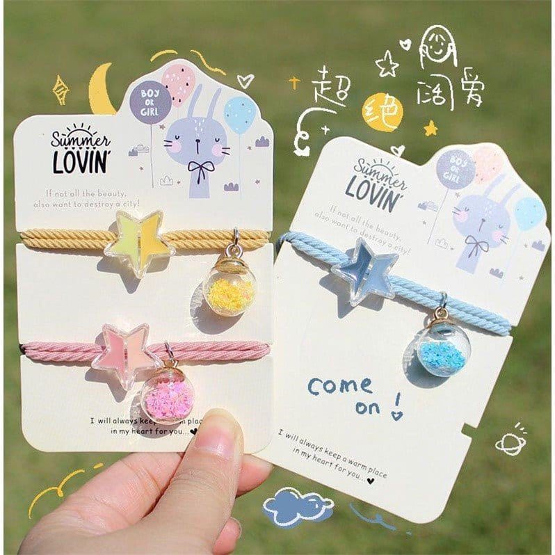 KARET RMABUT KOREA ICON BINTANG LIOTIN GLITTER BOTTLE | IKTAN RAMBUT MOTIF LUCU SIMPLE ANAK-ANAK WANITA | KOREAN STYLE HAIR