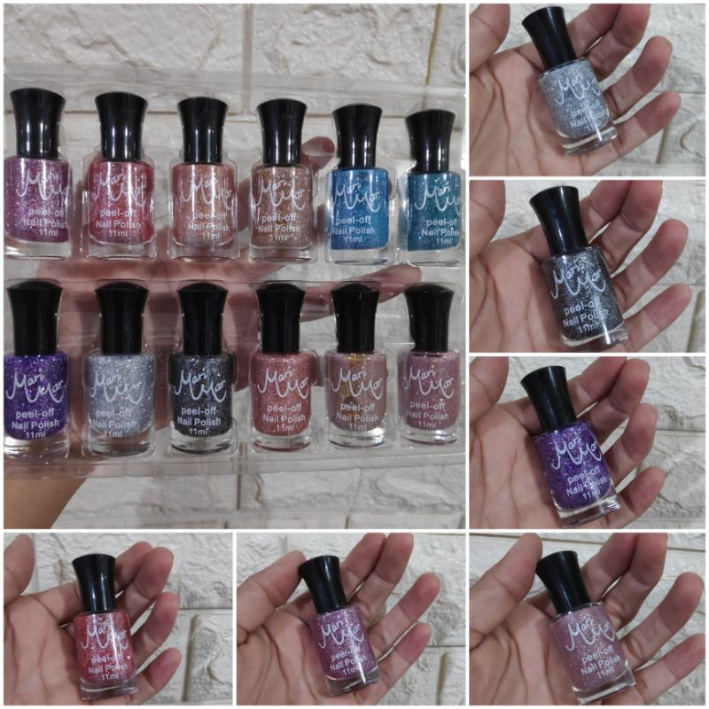 Marimar PEEL OFF NAIL POLISH 11 ML - KUTEK MARIMAR GLITTER PEEL OFF 1 BUAH RANDOM