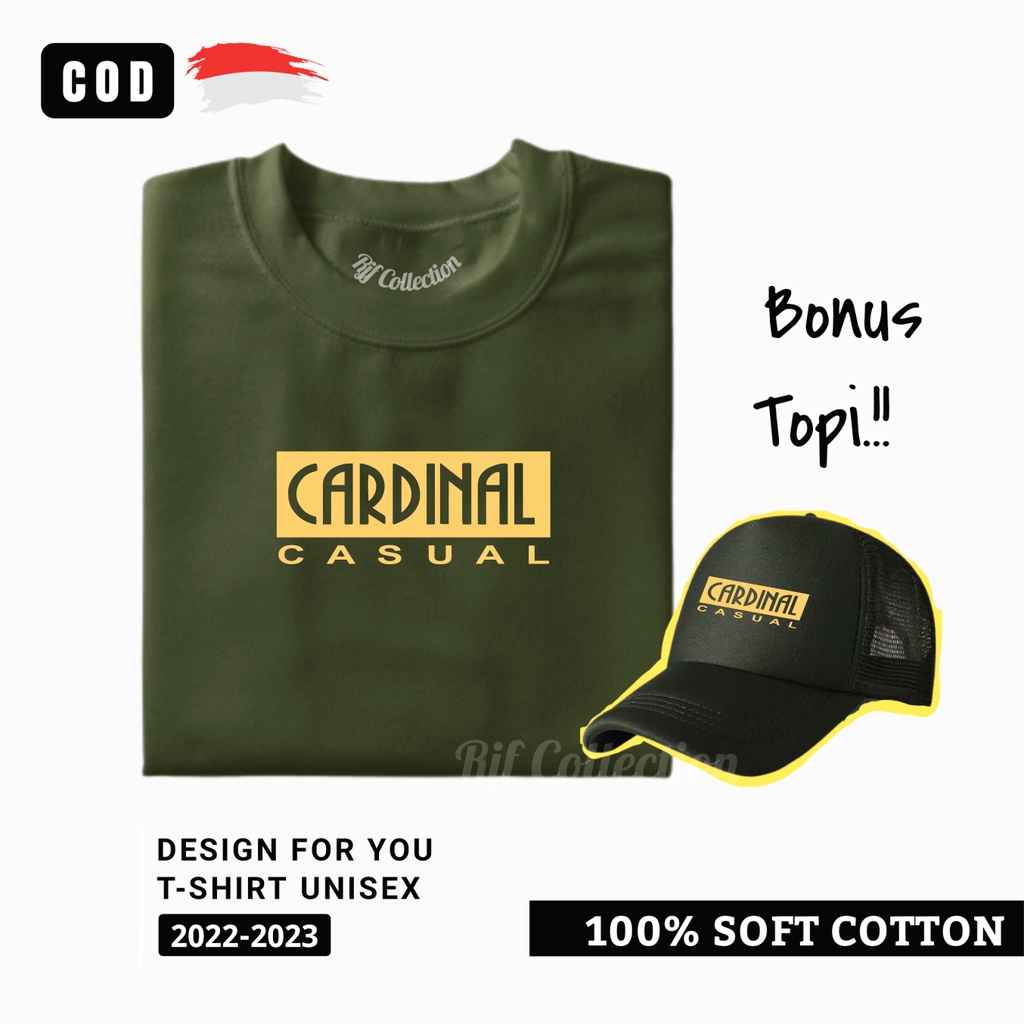 RJF COLLECTION ( BONUS TOPI ) Baju Kaos Distro Pria Wanita - Kaos Distro 100% Cotton Combed 30s Tebe